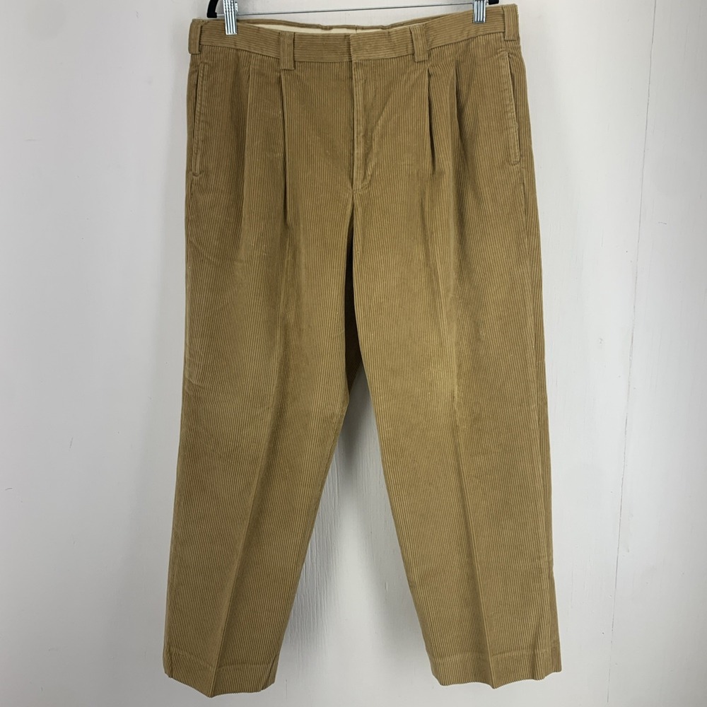 Vintage 90's Y2K Men's 38X30 Corduroy Pants Wide Thick Wale Preppy Casual